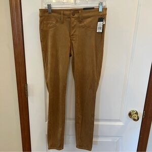 Mossimo Denim NWT Ladies Size 4 Super Stretch Camel Faux Suede Pants